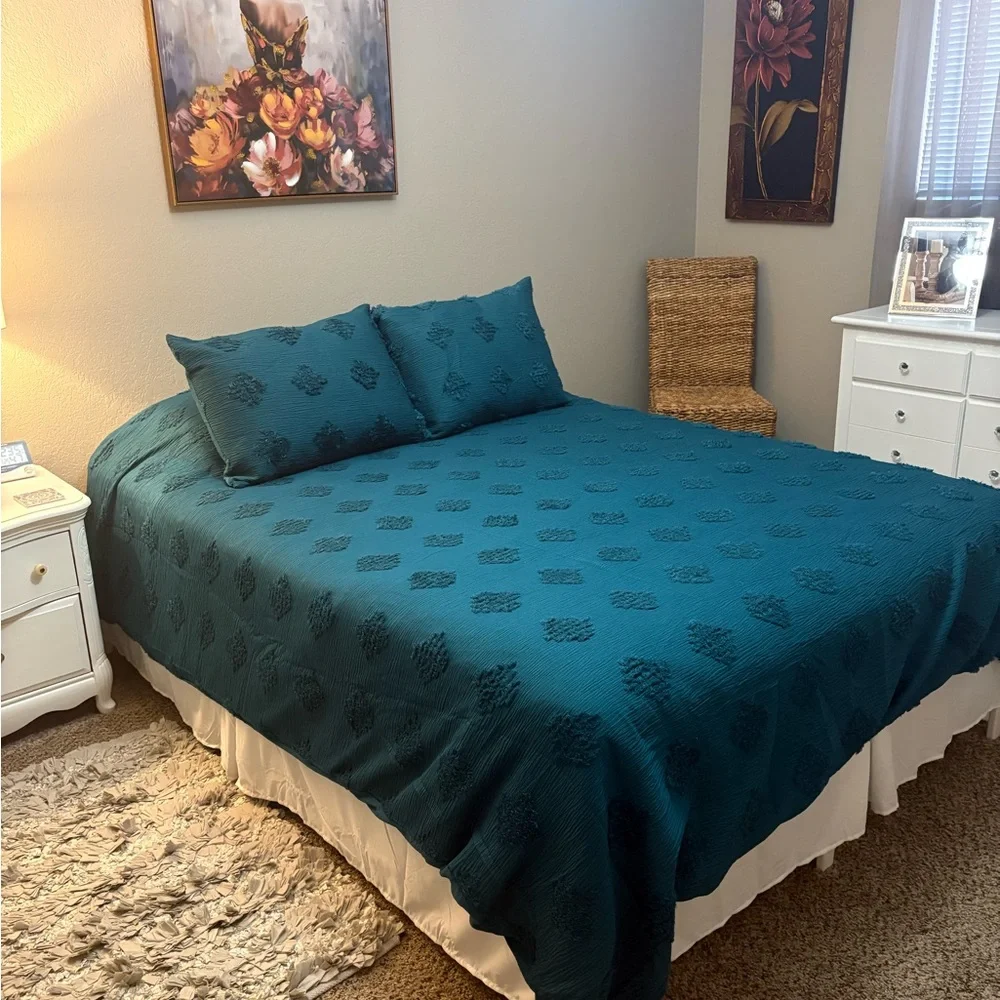 Target Threshold Teal Duvet Cover w/2 Shams